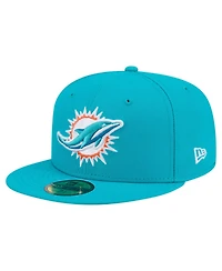 New Era Men's Aqua Miami Dolphins 59FIFTY Fitted Hat