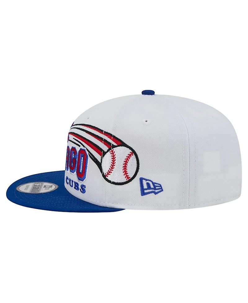 New Era Men's White Chicago Cubs Retro Sweep 9FIFTY Snapback Hat