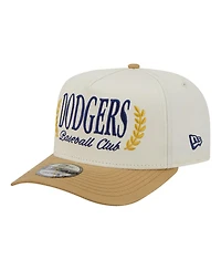 New Era Men's Cream Los Angeles Dodgers Club 9FIFTY A-Frame Snapback Hat