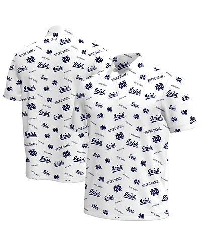 Under Armour Men's White Notre Dame Fighting Irish Gameday Armourfuse Polo Shirt