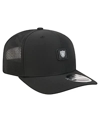New Era Men's Black Las Vegas Raiders Micro Badge 9SEVENTY Adjustable Hat