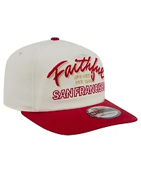 New Era Men's Cream San Francisco 49ers Script 19TWENTY Adjustable Hat
