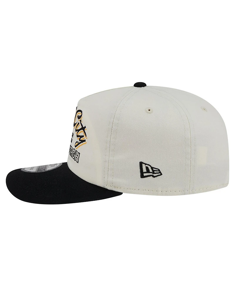 New Era Men's Cream Pittsburgh Steelers Script 19TWENTY Adjustable Hat