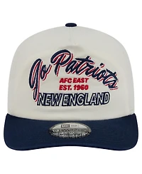 New Era Men's Cream New England Patriots Script 19TWENTY Adjustable Hat