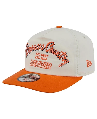 New Era Men's Cream Denver Broncos Script 19TWENTY Adjustable Hat