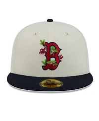 New Era Men's White/Navy Boston Red Sox Blossom 59FIFTY Fitted Hat