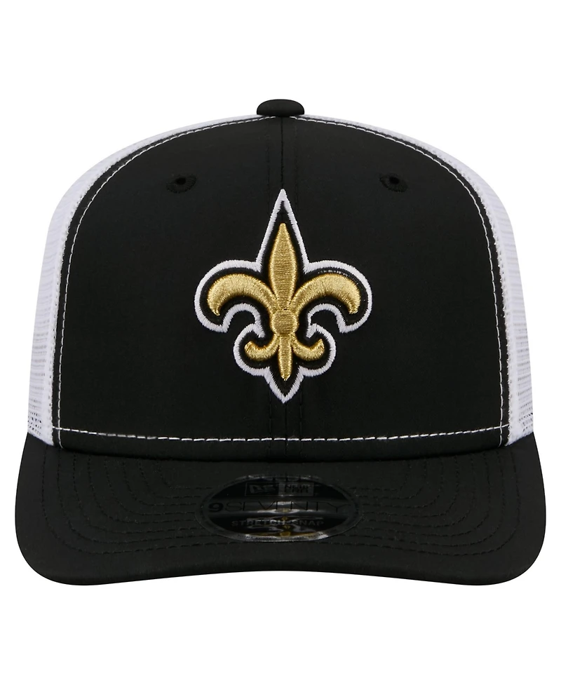 New Era Men's Black New Orleans Saints 9SEVENTY Trucker Adjustable Hat