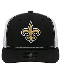 New Era Men's Black New Orleans Saints 9SEVENTY Trucker Adjustable Hat