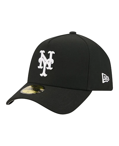 New Era Men's Black York Mets A-Frame 59FORTY Fitted Hat