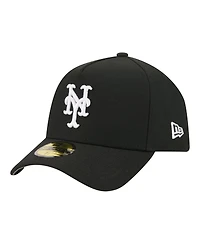 New Era Men's Black York Mets A-Frame 59FORTY Fitted Hat