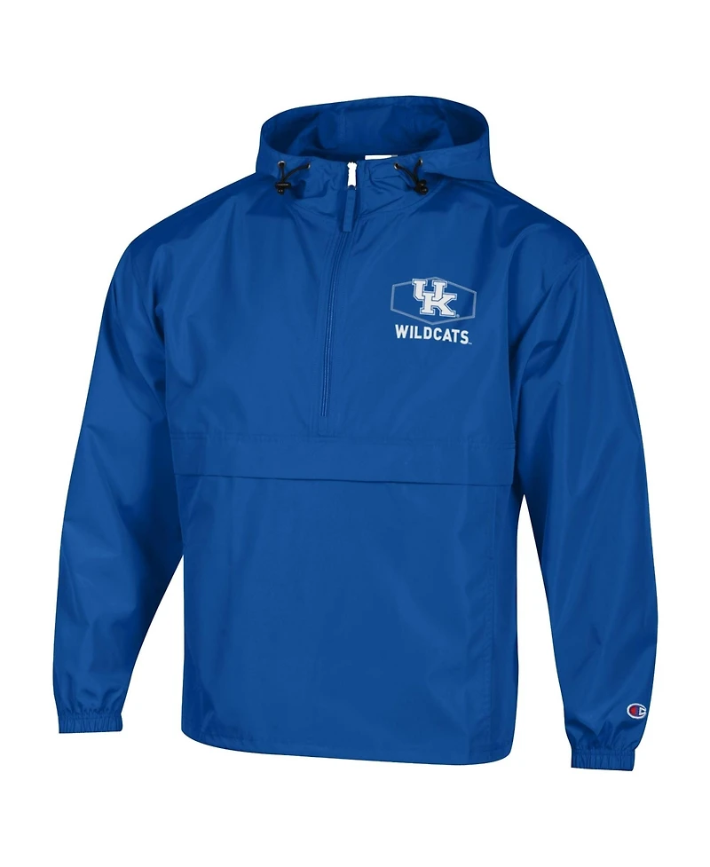 Champion Men's Royal Kentucky Wildcats Delay Packable Half-Zip Jacket