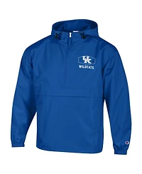Champion Men's Royal Kentucky Wildcats Delay Packable Half-Zip Jacket