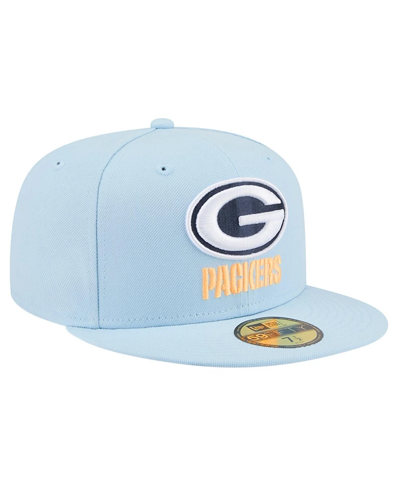New Era Men's Coastal Blue Green Bay Packers 59FIFTY Fitted Hat