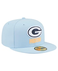 New Era Men's Coastal Blue Green Bay Packers 59FIFTY Fitted Hat