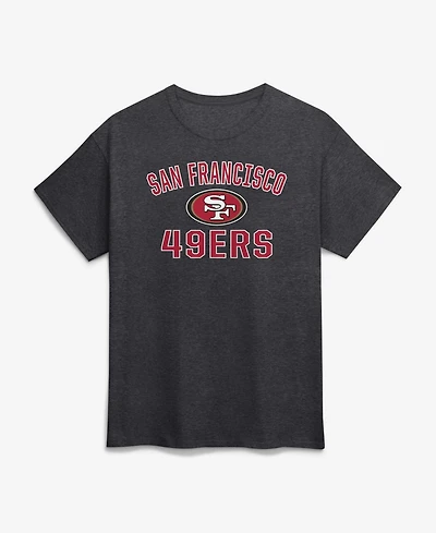 Logo Athletic Men's Charcoal San Francisco 49ers Cotton Victory Arch T-Shirt