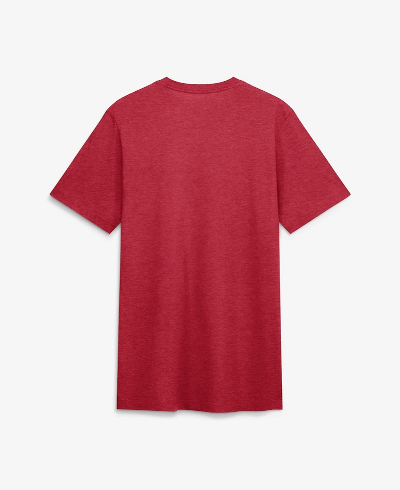 Nike Men's Heather Red Cincinnati Reds Cooperstown Logo Tri-Blend T-Shirt
