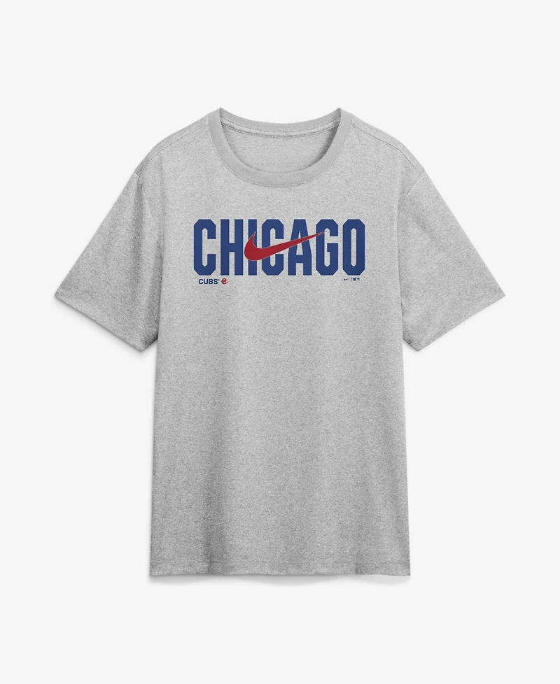 Nike Men's Heather Gray Chicago Cubs Swoosh Legend Dri-fit T-Shirt