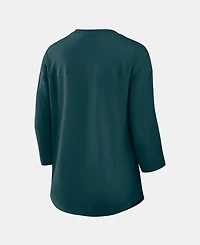 Fanatics Women's Philadelphia Eagles Team First Deceptive Juke 3/4-Sleeve V-Neck T-Shirt
