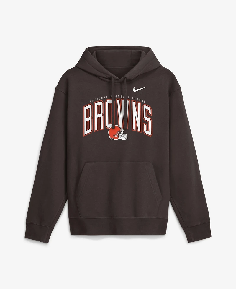 Nike Men's Brown Cleveland Browns Expect Victory Club Fleece Pullover Hoodie