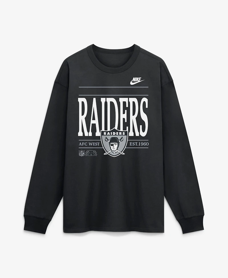 Nike Men's Black Las Vegas Raiders Red Zone Long Sleeve Max90 T-Shirt