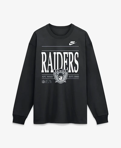 Nike Men's Black Las Vegas Raiders Red Zone Long Sleeve Max90 T-Shirt