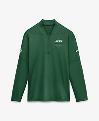 Nike Men's Green New York Jets Sideline Logo Glory Midweight Dri-fit Half-Zip Pullover