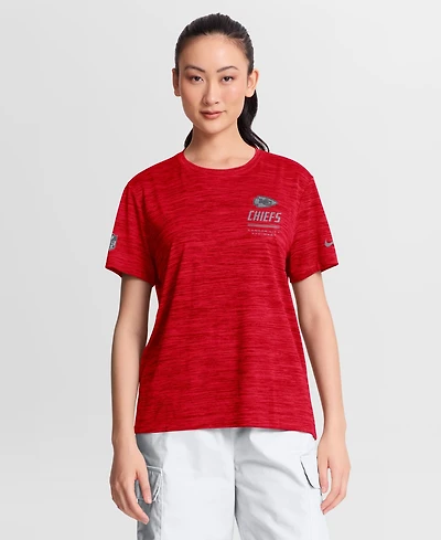 Nike Women's Red Kansas City Chiefs Sideline Velocity Dri-fit T-Shirt