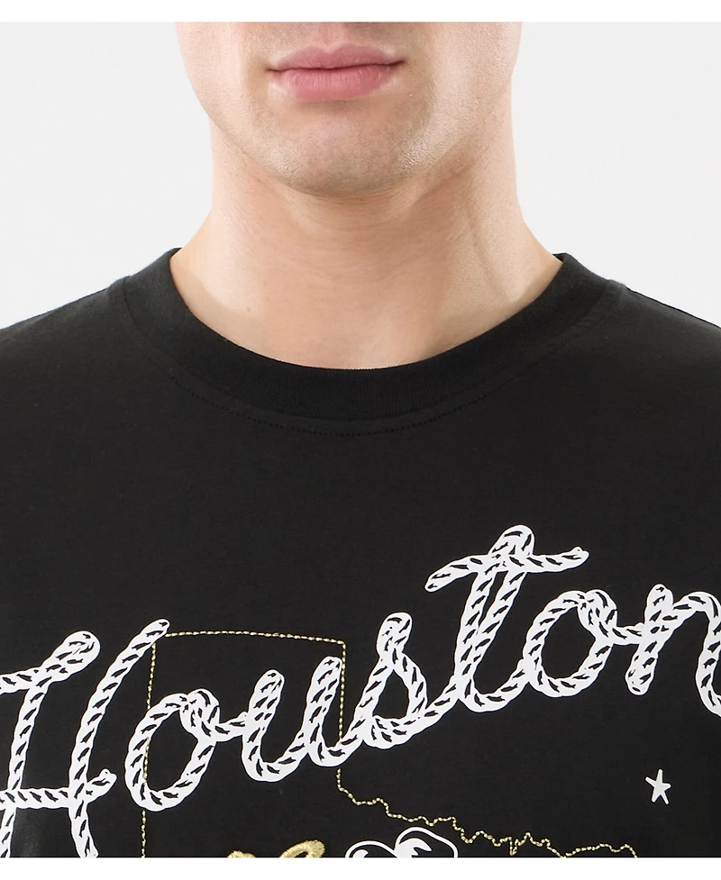 New Era Men's Black Houston Astros Injection Lifestyle Urban Ranchwear T-Shirt