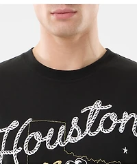 New Era Men's Black Houston Astros Injection Lifestyle Urban Ranchwear T-Shirt