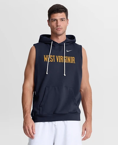 Nike Men's Navy West Virginia Mountaineers 2026 Sideline Sleeveless Dri-fit Hoodie