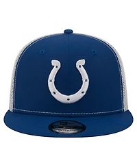 New Era Men's Royal Indianapolis Colts Core Team 9FIFTY Trucker Snapback Hat