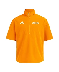 Adidas Men's Tennessee Orange Volunteers Woven Quarter-Zip Short Sleeve Pullover