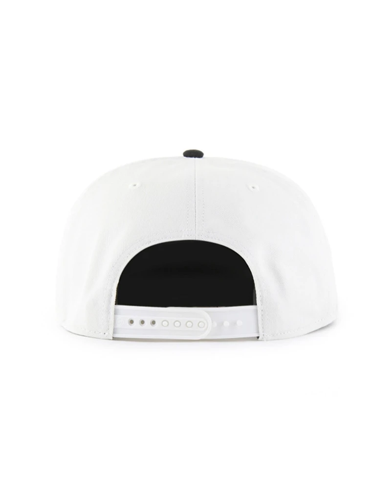 47 Brand Men's White/Navy Dallas Cowboys Foundational Captain Snapback Hat