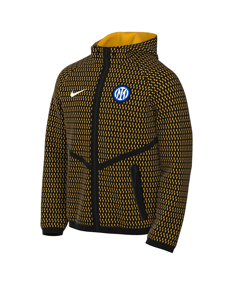 Nike Men's Black Inter Milan 2026/27 Anthem Dri-fit Full-Zip Hooded Jacket