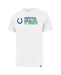 47 Brand Men's and Women's White Indianapolis Colts Mental Health is Kicking the Stigma Franklin T-Shirt