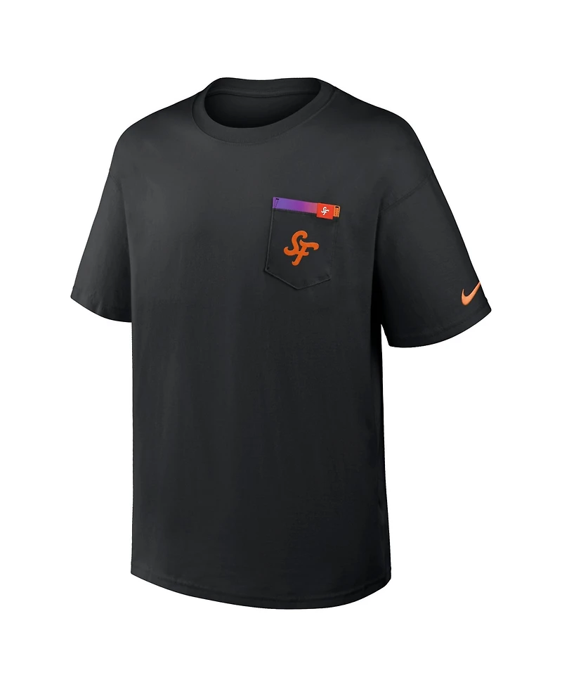 Nike Men's Black San Francisco Giants City Connect Max90 Pocket T-Shirt