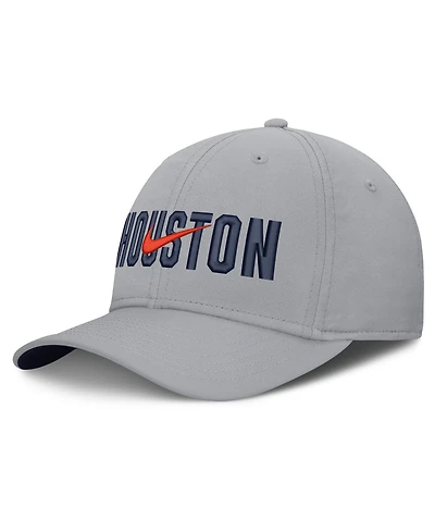 Nike Men's Gray Houston Astros Primetime Rise Dri-fit Flex Hat
