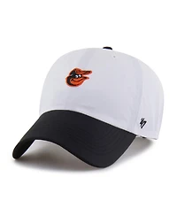 47 Brand Men's White/Black Baltimore Orioles Vista Mini Clean Up Adjustable Hat