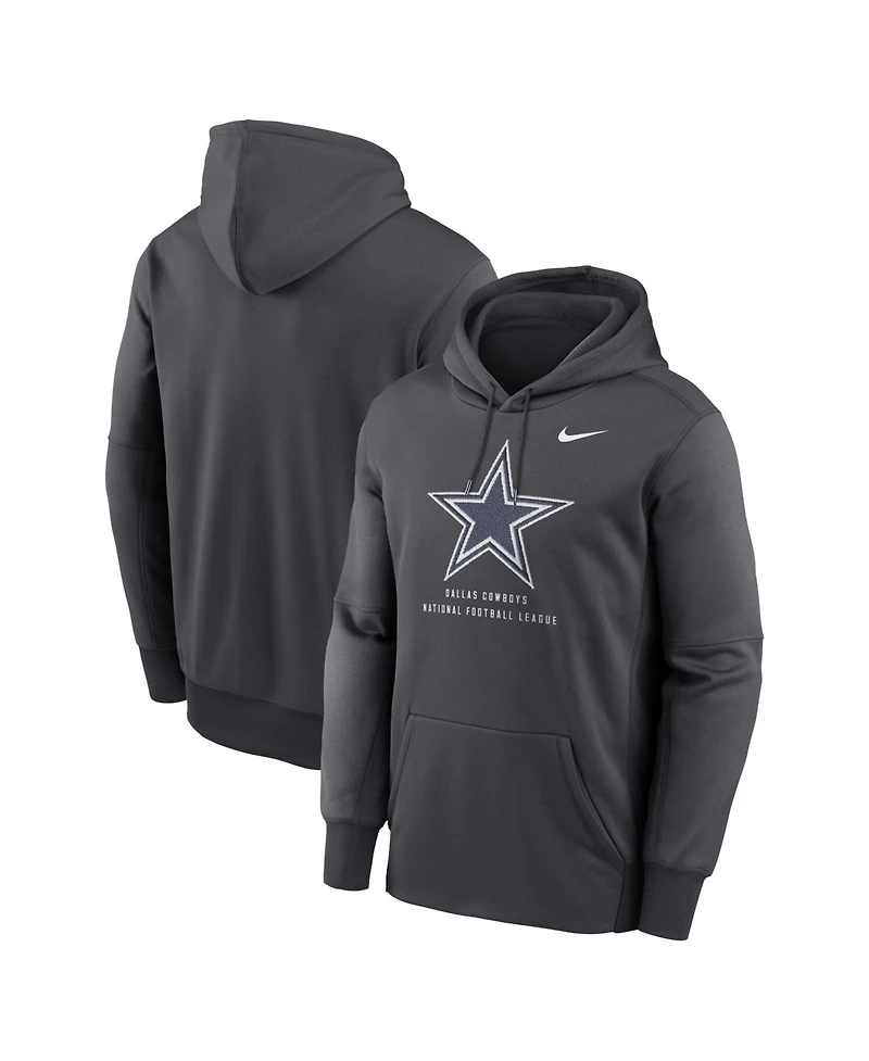 Nike Men's Gray Dallas Cowboys Toss Sweep Therma-fit Hoodie