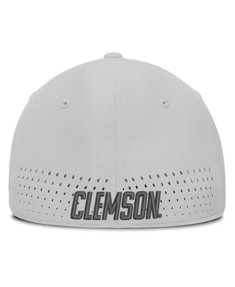 Nike Men's Gray Clemson Tigers 2026 Sideline Practice AeroBill SwooshFlex Dri-fit Hat