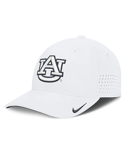 Nike Men's White Auburn Tigers 2026 Sideline Practice AeroBill SwooshFlex Dri-fit Hat