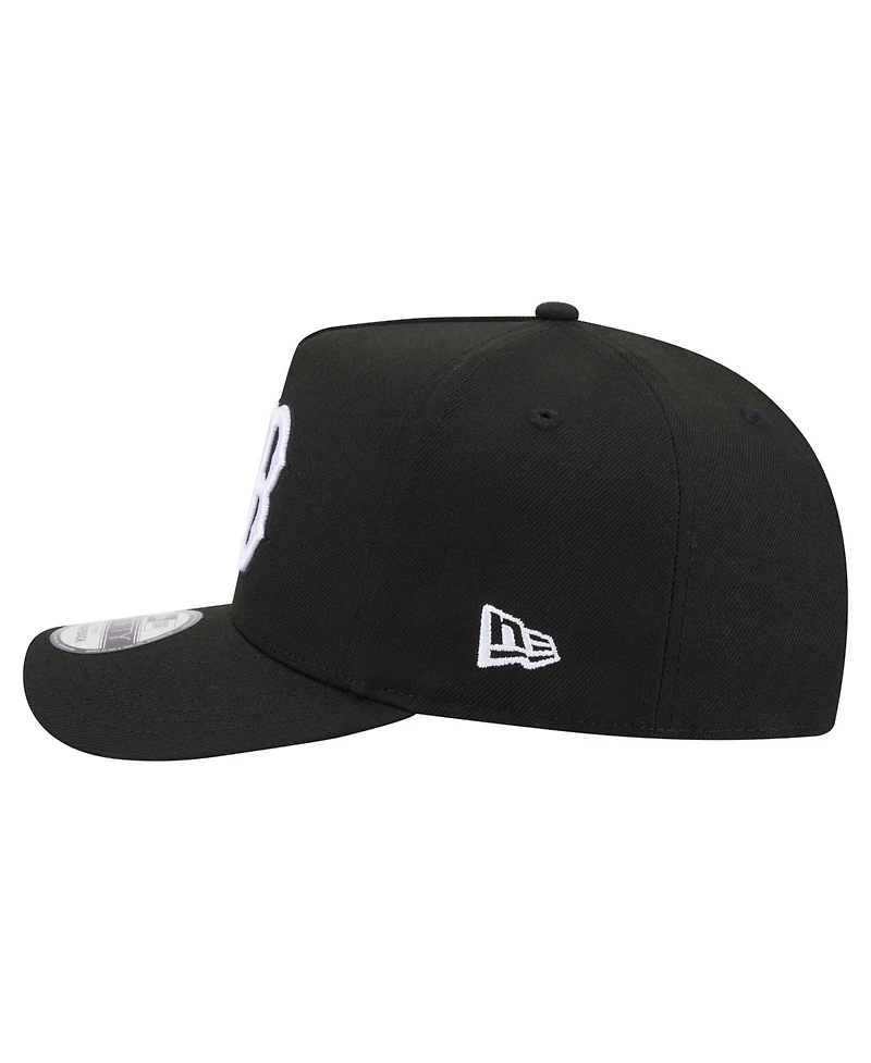 New Era Men's Black Boston Red Sox Motion A-Frame 9FIFTY Snapback Hat