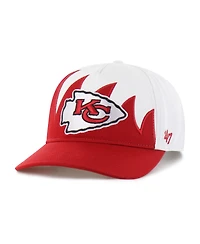 47 Brand Men's White Kansas City Chiefs Jagged Hitch Adjustable Hat
