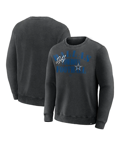 Fanatics Men's Black Dallas Cowboys Halftime Lead Relaxed Heavyweight French Terry Sweatshirt