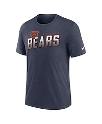 Nike Men's Heather Navy Chicago Bears Believe The Game Tri-Blend T-Shirt