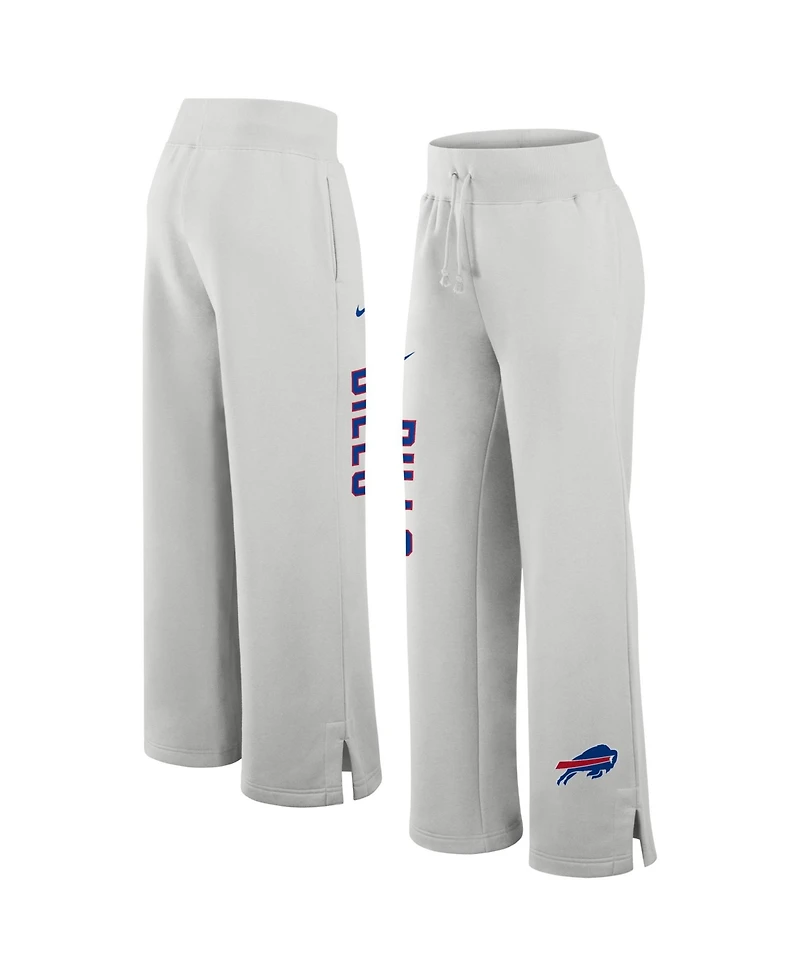 Nike Women's Gray Buffalo Bills Primetime Phoenix Fleece Wide-Leg Sweatpants