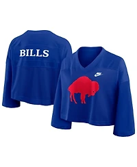 Nike Women's Buffalo Bills Rewind Dri-fit Mesh Cropped Jersey