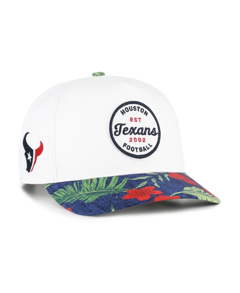 47 Brand Men's White/Navy Houston Texans Beach Side Hitch Adjustable Hat