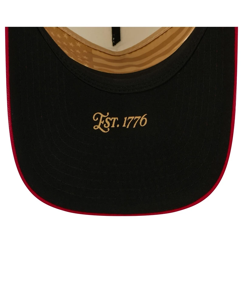 New Era Big Boys and Girls Cream/Red Los Angeles Angels Usa 250 9FORTY M-Crown Adjustable Hat