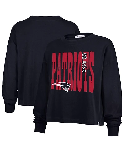 '47 Brand Women's New England Patriots Stacked Sydney Graphic Dropped-Shoulder Long-Sleeve T-Shirt